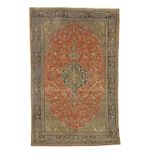 A Ghom silk rug Central Persia