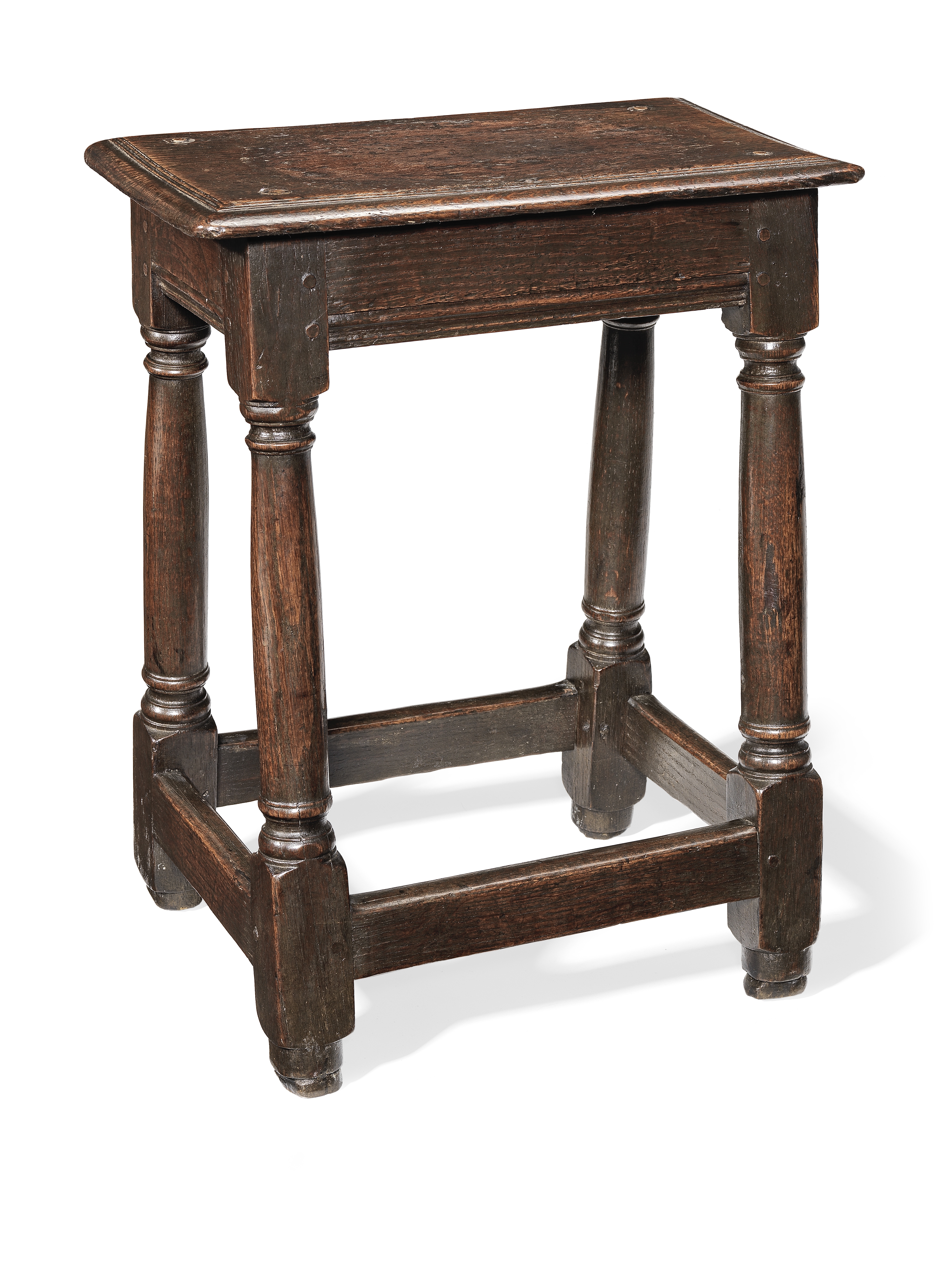 A 17th century oak joint stool