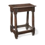 A 17th century oak joint stool