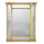 An early 19th century giltwood mirror