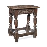 A 17th century oak joint stool