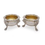 A pair of George IV silver salts William Eaton, London 1823 (2)