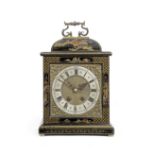 A late 19th/early 20th century Japanned bracket clock In the mid-18th century style