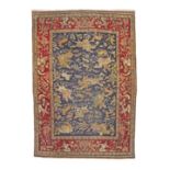 A Ghom silk rug Central Persia