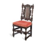 A late 17th century oak chair Circa 1685