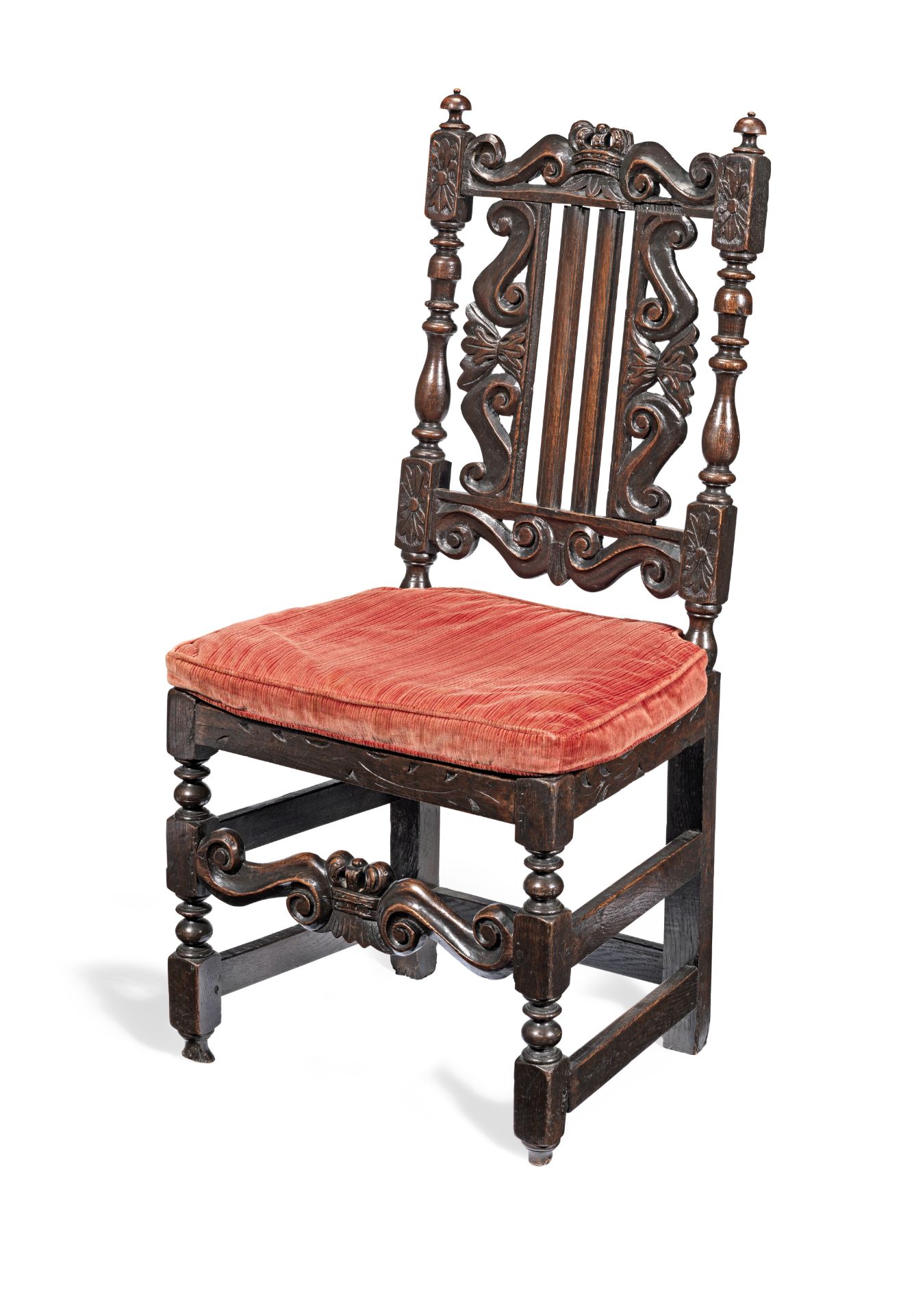 A late 17th century oak chair Circa 1685