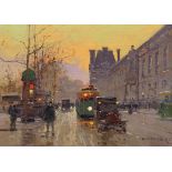Edouard Léon Cortès (French, 1882-1969) Paris scene at dusk