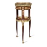 A French late 19th century ormolu and mahogany two tier etagereMade by Henry Dasson