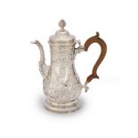 A George III Irish silver coffee pot John Nicolson, Cork circa 1770