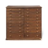 A walnut collector's cabinet Early 20th century