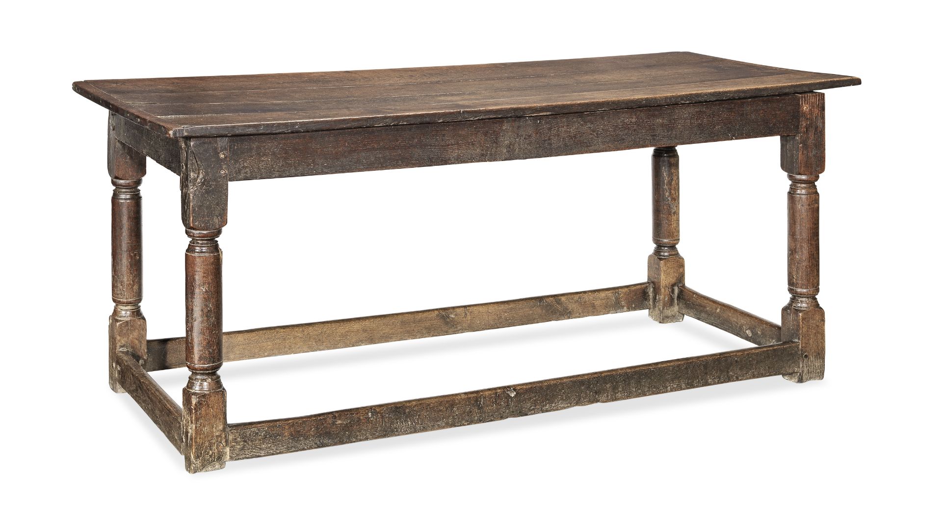 A Charles I oak refectory table