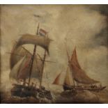 Dutch School, 19th Century Shipping in a stormy sea