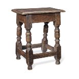 A late 17th century oak joint stool