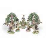 A group of English porcelain figures, late 18th/early 19th century