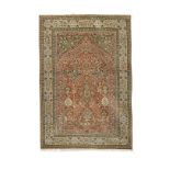 A Ghom silk rug Central Persia