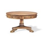 A William IV mahogany drum top library table