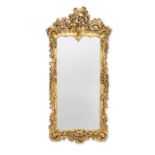 A pair of early 20th century carved giltwood mirrorsIn the Rococo style (2)
