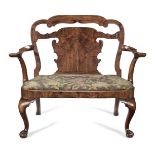 A walnut chair back sofa Early 18th century and later