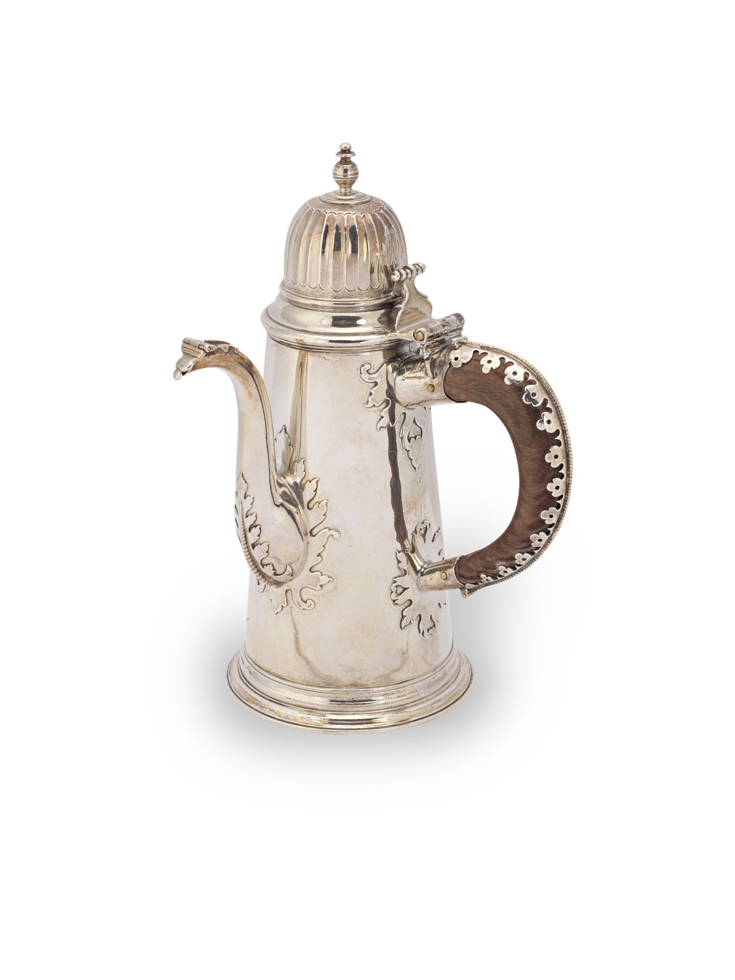 A Queen Anne silver chocolate pot Samuel Thorne, London 1702