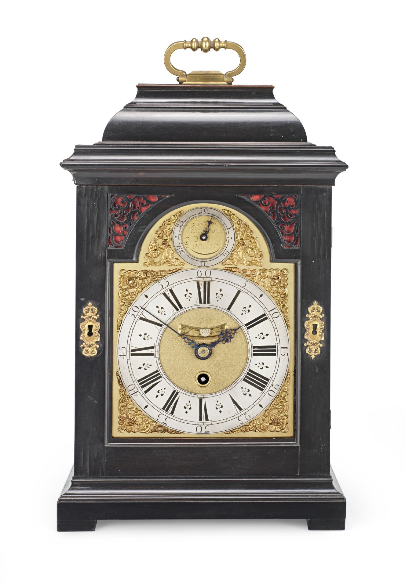 A George III ebonized bracket clock by J. Williamson, London