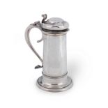 A George I silver flagon maker's mark Sa overstriking that of William Darker, London 1721, unmark...