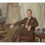 Sir Gerald Festus Kelly RA, KCVO, PRA (British, 1879-1972) A Glass of Sherry in the Studio, Portr...