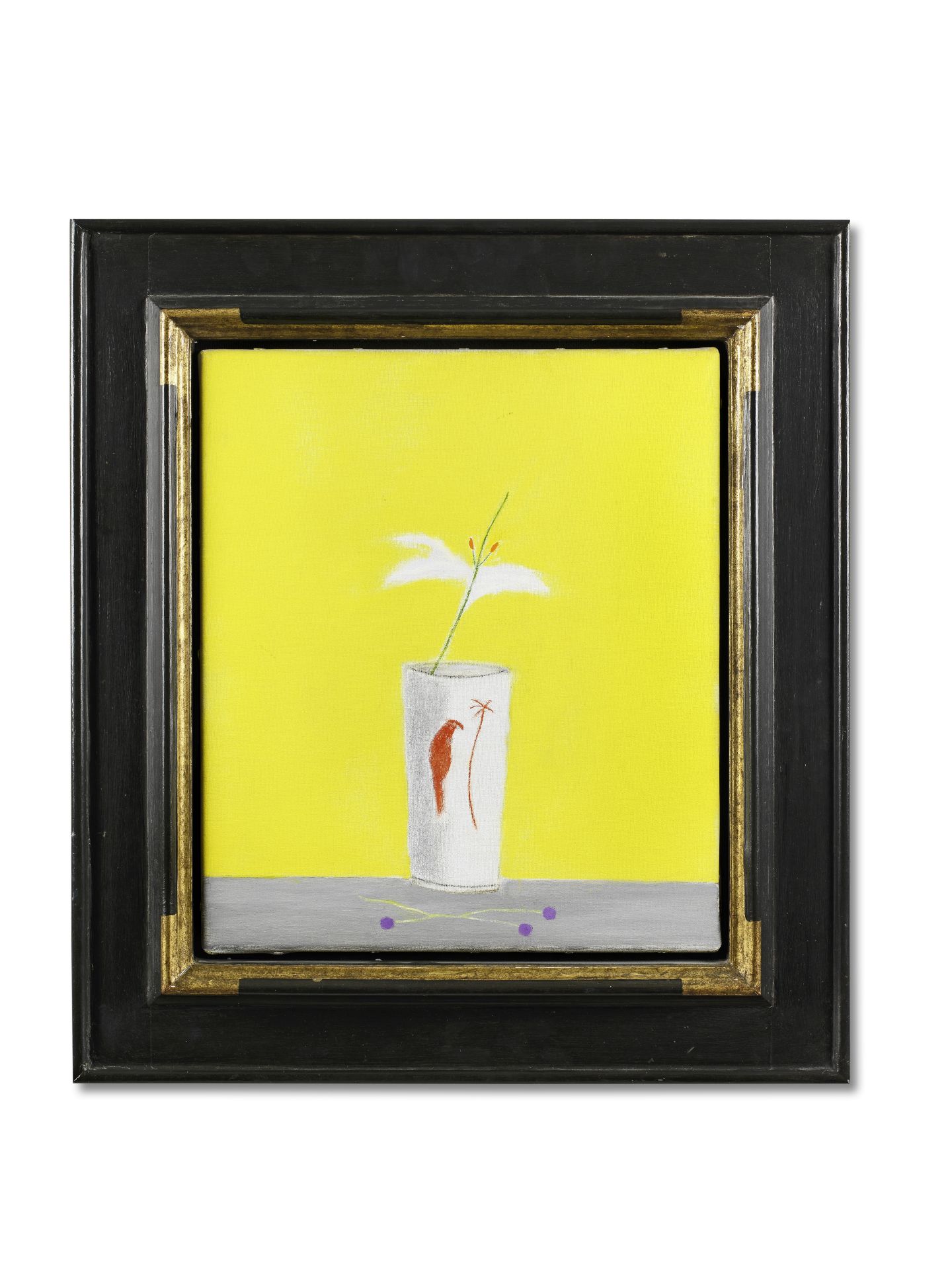 Craigie Aitchison C.B.E., R.S.A, R.A. (British, 1926-2009) Lily in Parrot Glass 35.7 x 30.5 cm. (...