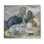 Ivon Hitchens (British, 1893-1979) The Village Forge (Heyshott Sussex) 45.6 x 50.9 cm. (18 x 20 i...