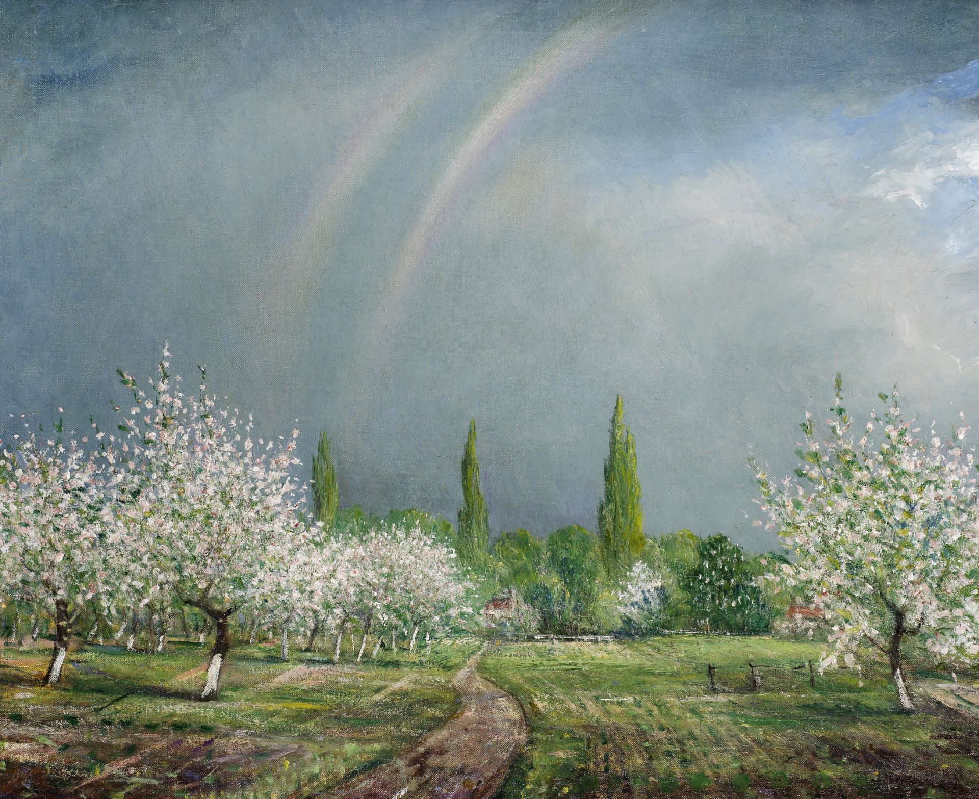 Christopher Richard Wynne Nevinson A.R.A. (British, 1889-1946) The Orchard 50.8 x 60.9 cm. (20 x ...