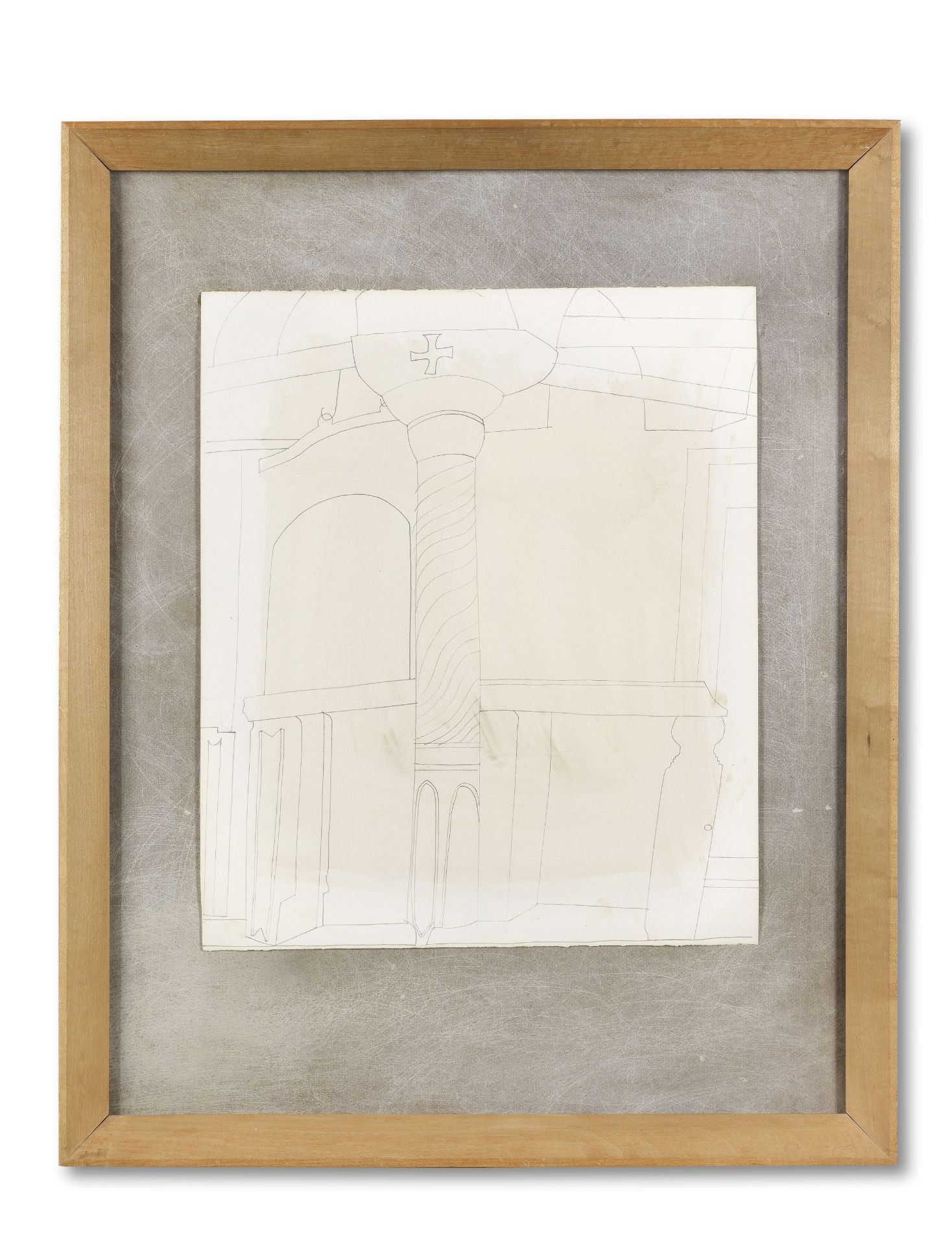 Ben Nicholson O.M. (British, 1894-1982) 1967 (pillar in monastery at Patmos) 66 x 51 cm. (26 x 20...