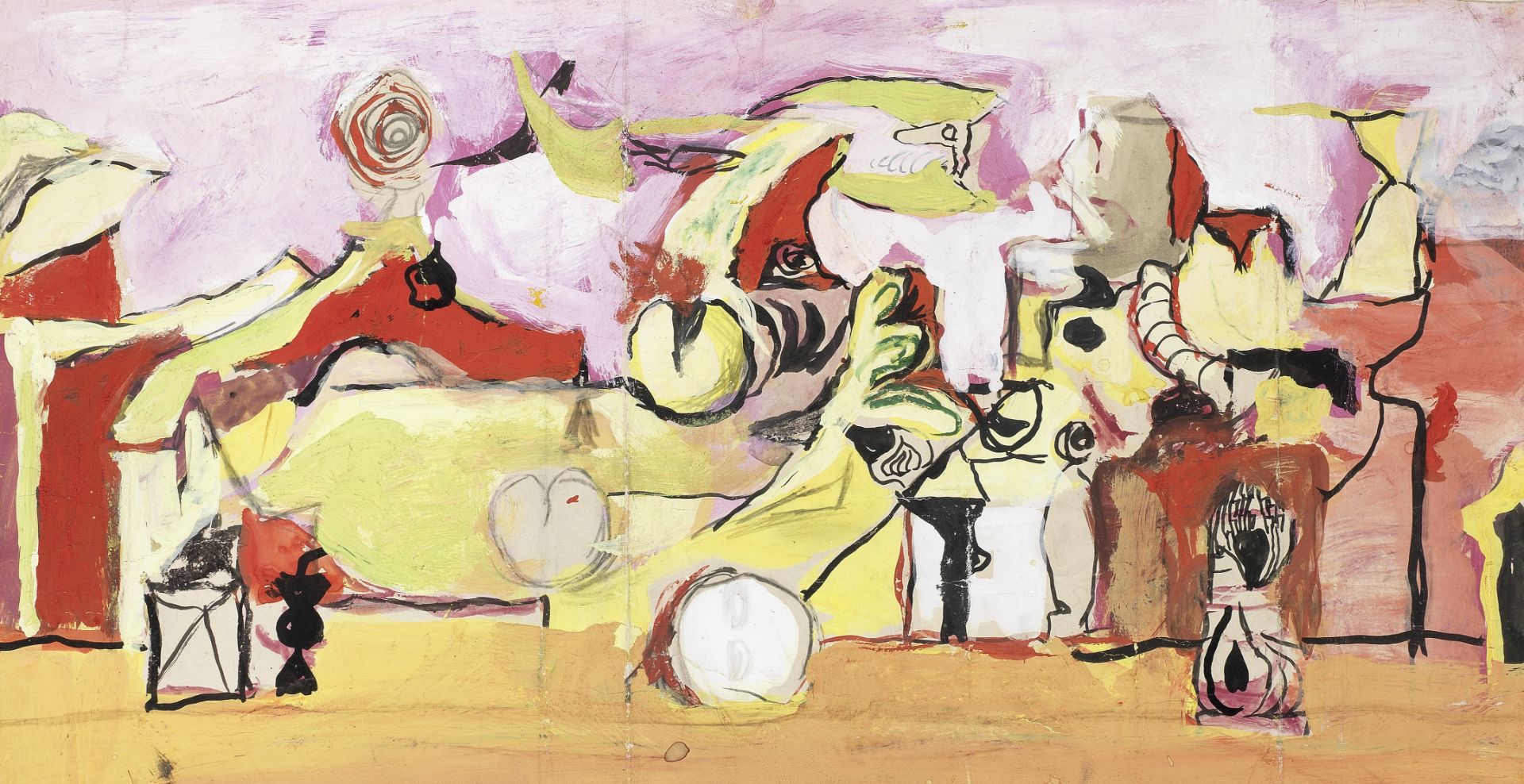 Graham Sutherland O.M. (British, 1903-1980) Study for 'The Origins of the Land' 27 x 50.5 cm. (10...