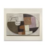 Victor Pasmore R.A. (British, 1908-1998) Abstract in Brown, White, Pink and Ochre 68.1 x 83.8 cm....