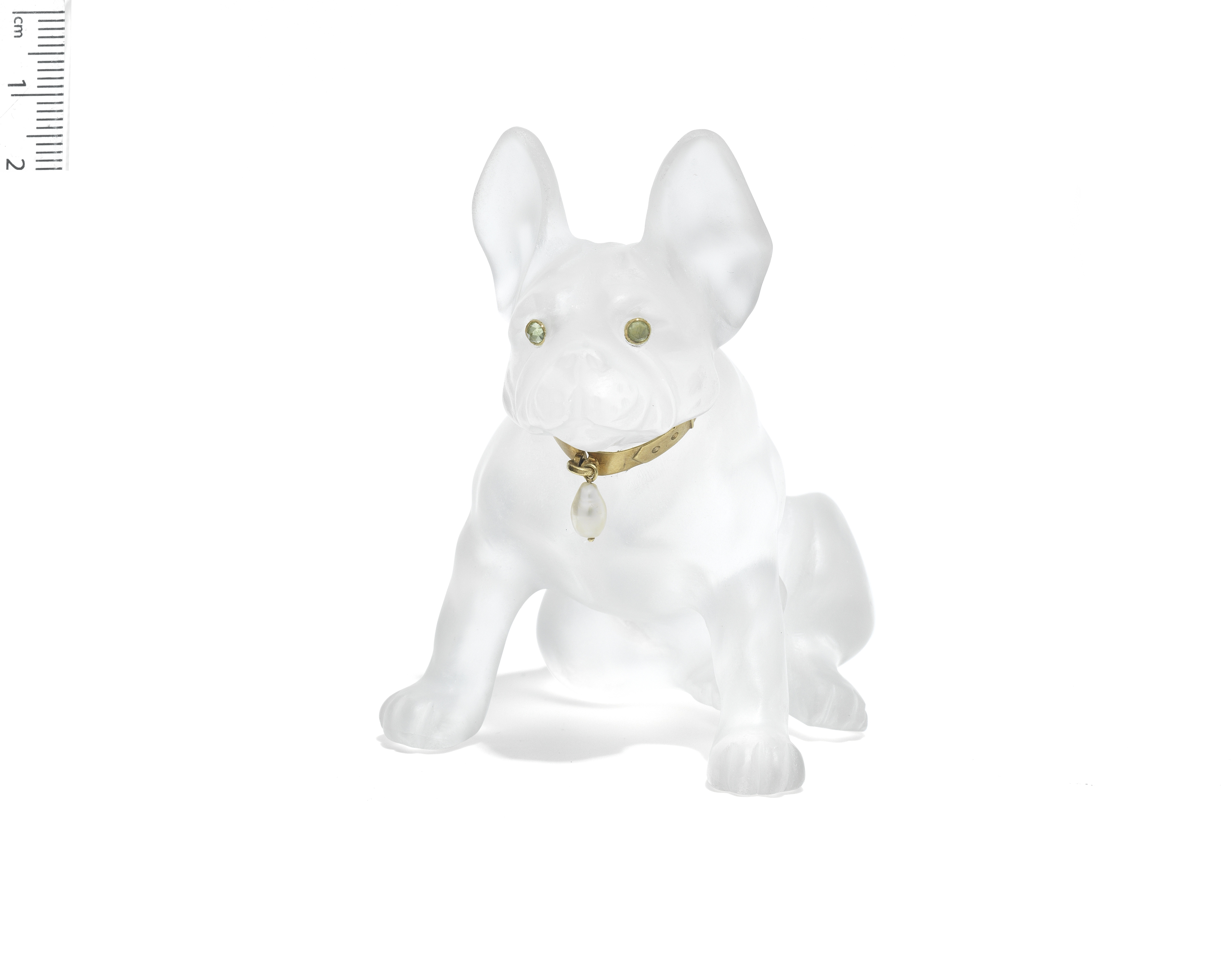 AN EARLY 20TH CENTURY ROCK CRYSTAL FRENCH BULLDOG, ATTRIBUTED TO CARTIER