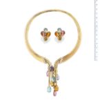 A GEM-SET NECKLACE AND EARRING SUITE, BY FASANO (2)