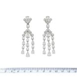 A PAIR OF DIAMOND 'CHANDELIER' EARRINGS, BY GRAFF