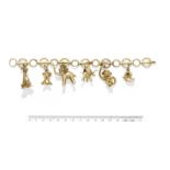 A GOLD CHARM BRACELET, BY HANS GEORG MAUTNER,