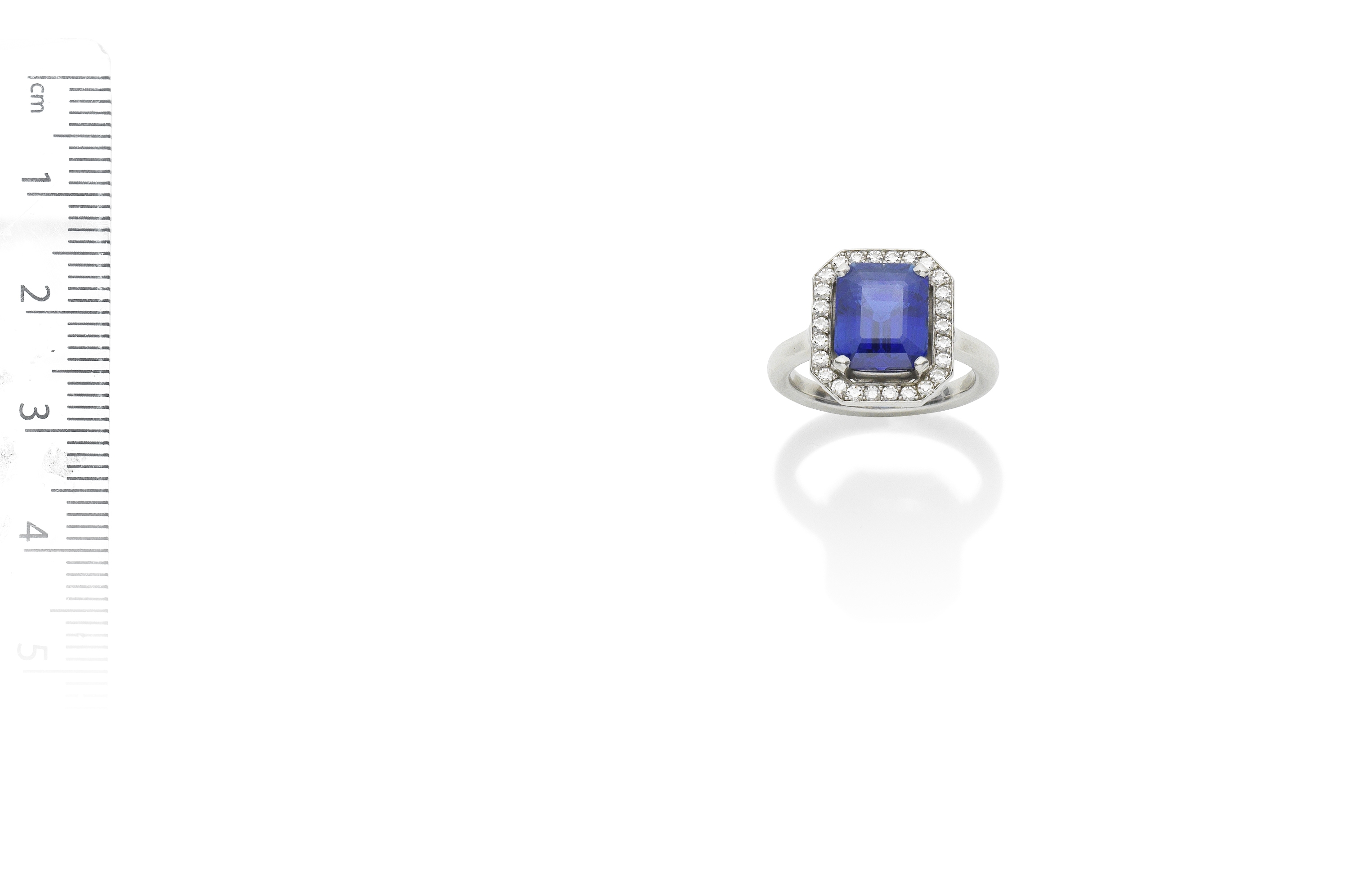 A sapphire and diamond ring