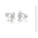 A PAIR OF DIAMOND EARRINGS, BY VAN CLEEF AND ARPELS diamonds approximately 2.35 carats total