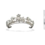 A PASTE AND DIAMOND GARLAND TIARA