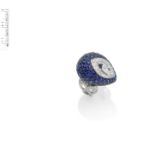 A SAPPHIRE AND DIAMOND 'PAVILION' RING, BY GRAFF