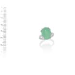 A CHRYSOPRASE AND DIAMOND RING, BY MARGHERITA BURGENER