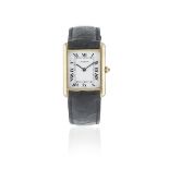 Cartier. An 18K gold quartz rectangular wristwatch Tank, Circa 1990
