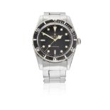 Rolex. A fine stainless steel automatic bracelet watch with gilt dial Submariner, Ref: 6536/1, C...