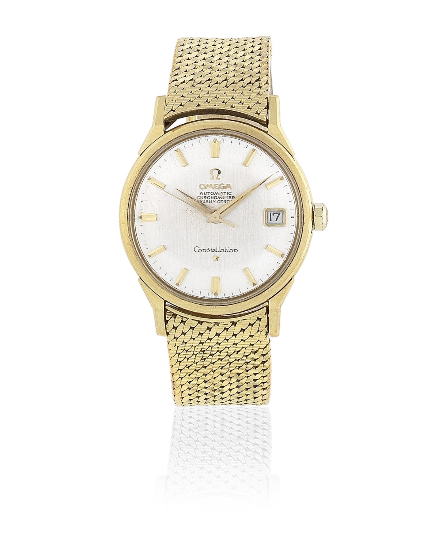 Omega. An 18K gold automatic calendar bracelet watch Constellation, Ref: 168005/6, Circa 1963