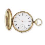 J. M. French, Royal Exchange, London. An 18K gold key wind full hunter pocket watch Circa 1840