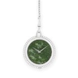 Piaget. A very attractive 18K white gold and diamond set keyless wind open face pocket watch with...