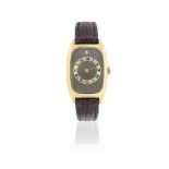 Jaeger-LeCoultre. A lady's 18K gold automatic tonneau form wristwatch Voguematic, Ref: 22010, Pu...