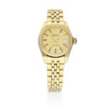 Rolex. A lady's 18K gold automatic calendar bracelet watch Datejust, Ref: 6917, Circa 1978