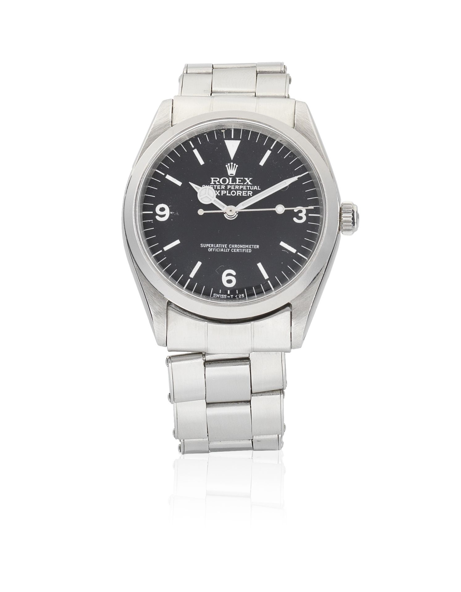 Rolex. A stainless steel automatic bracelet watch Explorer, Ref: 1002, Circa 1960