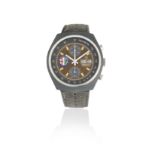 Rodania for Alfa Romeo. A grey PVD coated and stainless steel automatic calendar wristwatch Ref: ...